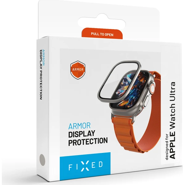 FIXED Armor tvrzené sklo s ocelovým rámečkem pro Apple Watch Ultra 49mm, titanové - Ochranné folie a skla - Obrázek a63d6d023b18491cb10fcdc3c4f1e525