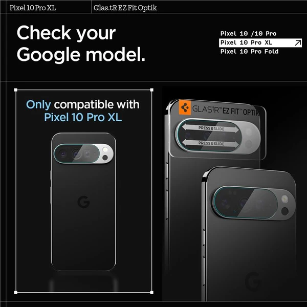 Spigen Glass tR EZ Fit Optik 2 Pack tvrzené sklo na fotoapará Google Pixel 10 Pro XL čiré - Ochranné folie a skla - Obrázek a642fe0bb93e40e1b1cf27aade4ee77c