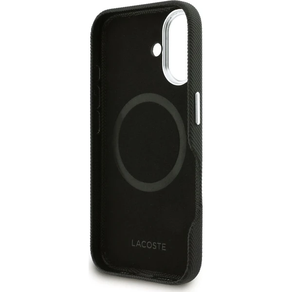 Lacoste PVC Iconic Petit Pique Metal Logo MagSafe kryt iPhone 16 černý - Pouzdra - Obrázek a68418be3418417386b9594226b46652