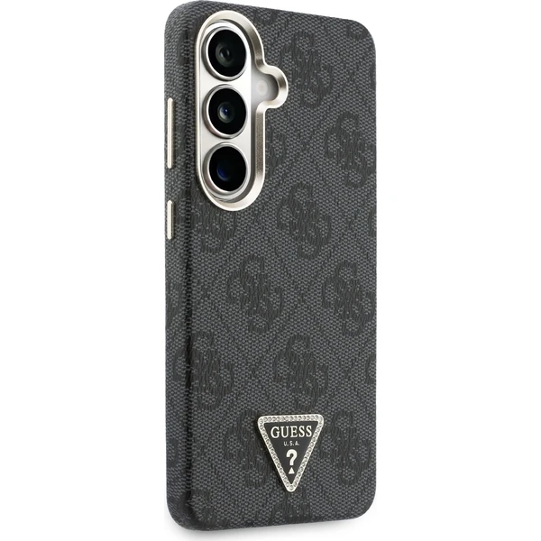 Guess PU Leather 4G Strass Triangle Logo Gold Frame Magnetic kryt Samsung Galaxy S26 černý - Pouzdra - Obrázek a6bd23eb31364436abe330475c715bb3