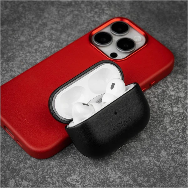 FIXED PodsLeather kožené pouzdro s MagSafe pro Apple AirPods Pro 2 černé - Pouzdra - Obrázek a6bf0592c56c4f71a759b58d4154cb02