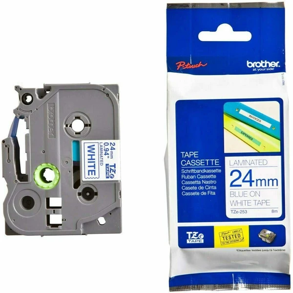 Brother TZe-253 páska modrá na bílém 24 mm - Pásky pro štítkovače - Obrázek a6c1219342274d5196f74aea54f74c3b