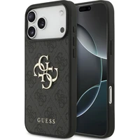 Guess PU 4G Metal Logo kryt iPhone 18 Pro Max šedý - Pouzdra