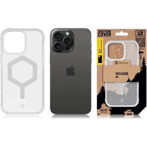 Tactical MagForce Hexagon kryt Apple iPhone 15 Pro Max bílý - Pouzdra - Obrázek a7145040af434b9fb59110e000a63652