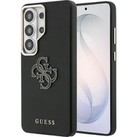 Guess PU 4G Resin Metal Logo kryt Samsung Galaxy S26 Ultra černý - Pouzdra