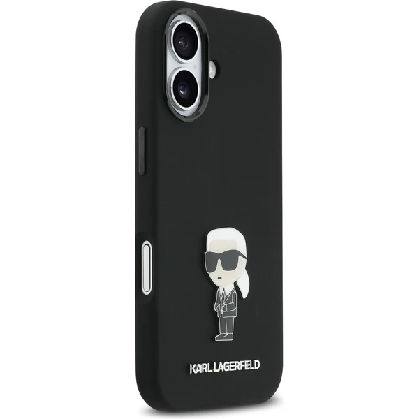 Karl Lagerfeld Liquid Silicone Metal Ikonik kryt iPhone 17 černý - Pouzdra - Obrázek a75ae541e8764c4dab49adb3721f59a7