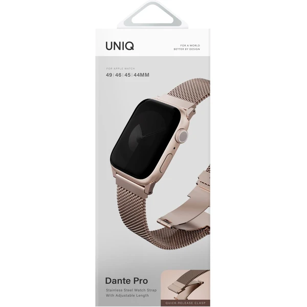 UNIQ Dante Pro ocelový řemínek 49/46/45/44mm metalově růžový - Řemínky - Obrázek a78a96159ef94a7499be5cf3febbe5ca