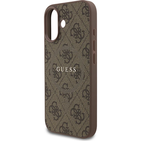 Guess PU Leather 4G Colored Ring MagSafe Zadní Kryt pro iPhone 17 hnědý - Pouzdra - Obrázek a79465a9500b48db926ac922e505147d