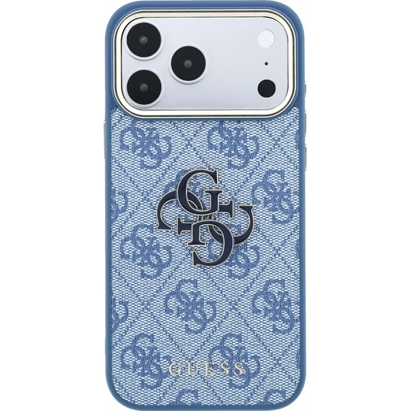 Guess PU 4G Resin Metal Logo kryt iPhone 18 Pro Max modrý - Pouzdra - Obrázek a7a79b6bb8bf40ab903460b870ecbd2d