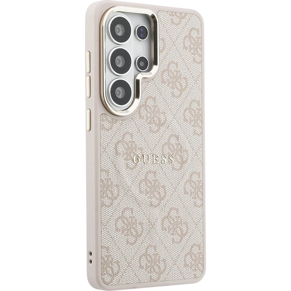 Guess PU Leather 4G Gold Frame Magnetic kryt Samsung Galaxy S26 Ultra růžový - Pouzdra - Obrázek a7aa6e68dadc486f87a4cb626e239559