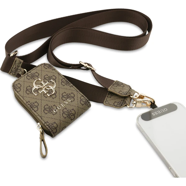 Guess Crossbody Popruh PU 4G Metal Logo + Peněženka hnědá - Popruhy a crossbody - Obrázek a7ae12d0f0714a69ab9aab6a9abf3f3c