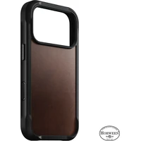 Nomad Rugged Leather (Horween) MagSafe kožený kryt iPhone 18 Pro Rustic Brown - Pouzdra