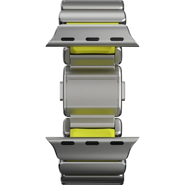 Nomad Stratos Band FKM řemínek Apple Watch 45/46/49mm Natural Titanium/Volt - Řemínky - Obrázek a7c53553c26a47f1a404a62de2e389b6