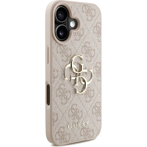 Guess PU 4G Metal Logo Strap kryt iPhone 16 růžový - Pouzdra - Obrázek a7d236d9de314cc089ffe0b4e700477a