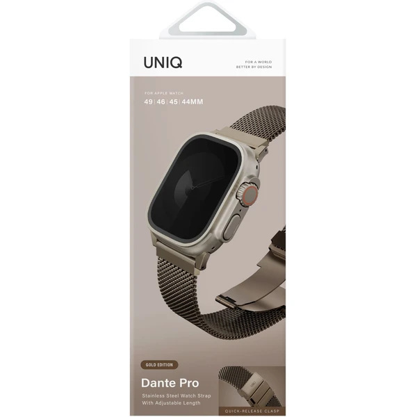 UNIQ Dante Pro ocelový řemínek 49/46/45/44mm zlatý - Řemínky - Obrázek a7f561ef026f4a25ba7a362ce5bfec8d