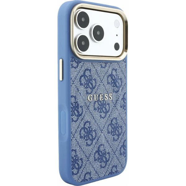 Guess PU Leather 4G Gold Frame Embossed MagSafe kryt iPhone 18 Pro modrý - Pouzdra - Obrázek a82ad42ec875481996c4eeb09d24b07e