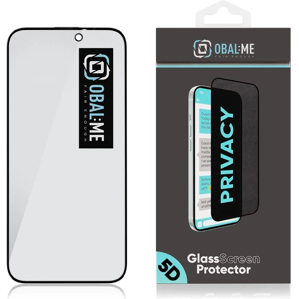 OBAL:ME Privacy 5D tvrzené sklo Apple iPhone 15 černé - Ochranné folie a skla - Obrázek a838625b1d604050b1eaf9874b7ae92e