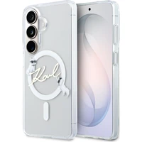 Karl Lagerfeld IML Choupette Karl Script Logo Magnetic kryt Samsung Galaxy S26 čirý - Pouzdra