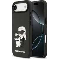 Karl Lagerfeld 3D Rubber Karl and Choupette kryt iPhone Air černý - Pouzdra