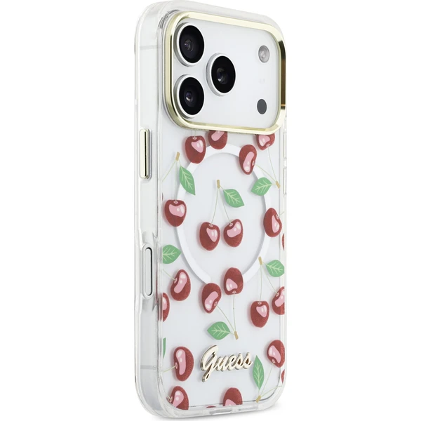 Guess IML Glitter Cherry MagSafe kryt iPhone 17 Pro - Pouzdra - Obrázek a8d0f142f1a8436fa6a873d0eff3dd33