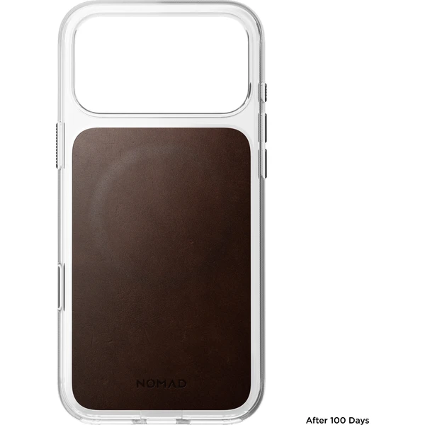 Nomad Clear Leather (Horween) MagSafe kryt iPhone 18 Pro Max Rustic Brown - Pouzdra - Obrázek a90a5a20899d431bb67ffd5c54807194