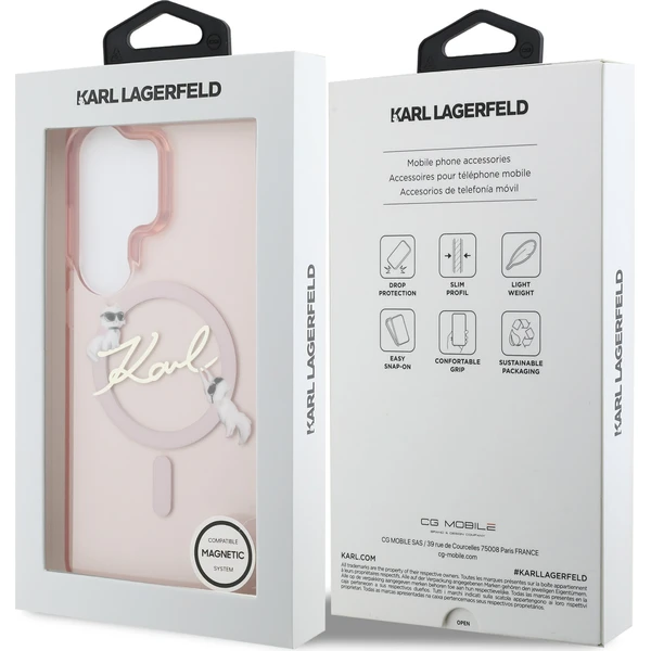 Karl Lagerfeld IML Choupette Karl Script Logo Magnetic kryt Samsung Galaxy S26 Ultra růžový - Pouzdra - Obrázek a90acda7c1ca40568501333d33385322
