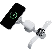 Energea Bazic GoMag Trio 2 3v1 Foldable MagSafe nabíječka 15W světle šedá - Nabíječky