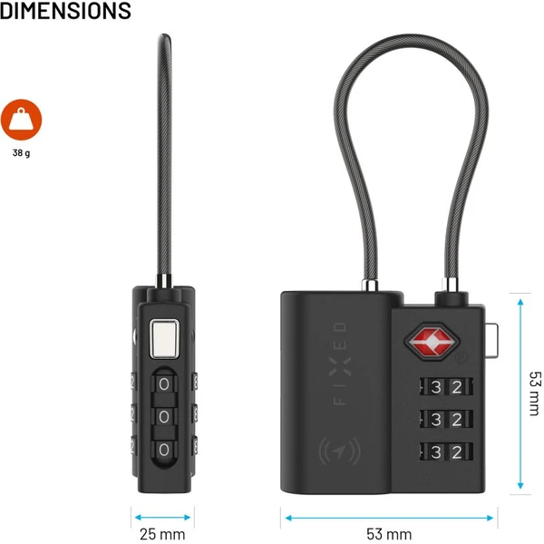 FIXED Tag Lock smart tracker s Find My a TSA, černý - Lokátory - Obrázek a98dab7d7c5b4c85b131d7b1505cf76b