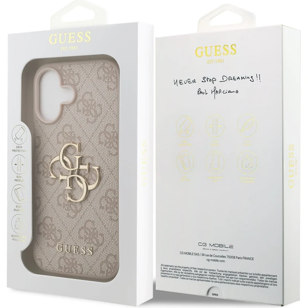 Guess PU 4G Metal Logo kryt iPhone 17 růžový - Pouzdra - Obrázek a9ad0366bb9c410989d523950ebe46e4