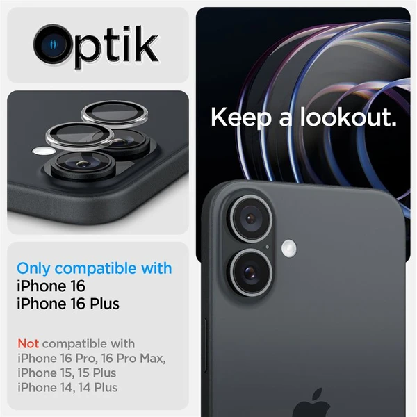 Spigen Glass tR EZ Fit Optik Pro sada skel iPhone 17/16/16 Plus čirá (2-pack) - Ochranné folie a skla - Obrázek a9bf030d86924b7ab4029a717478ff5c