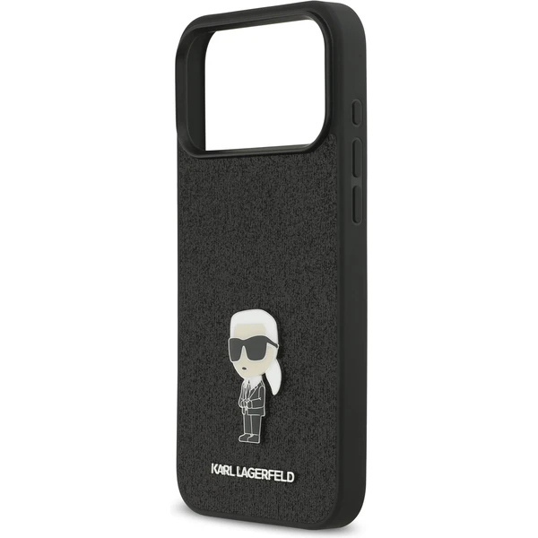 Karl Lagerfeld Fixed Glitter Metal Ikonik kryt iPhone 17 Pro Max černý - Pouzdra - Obrázek a9d43636589a406a886b613c5a1dbd84