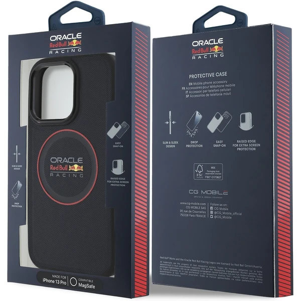 Oracle Red Bull Racing PU Leather Red Ring MagSafe kryt pro iPhone 13 Pro modrý - Pouzdra - Obrázek a9e9dba56bc848e7bfd0cc924d385590