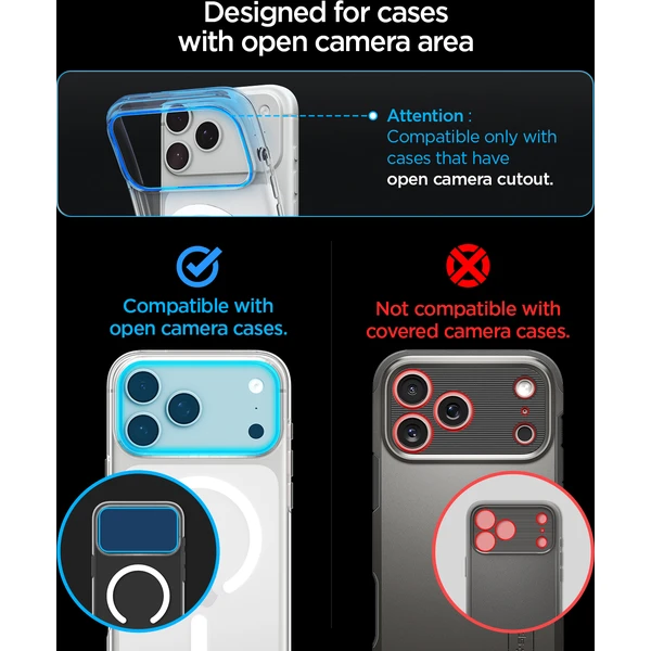 Spigen Glass tR EZ Fit Optik Pro XL 1 Pack sklo na fotoaparát iPhone 18 Pro stříbrné - Ochranné folie a skla - Obrázek aa04ac7fc15045378d0a6e507d0e5305