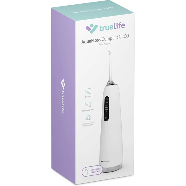 TrueLife AquaFloss Compact C200 ústní sprcha bílá - Ústní sprchy - Obrázek aa091957f7b24e5bb90c18ae563e85e1