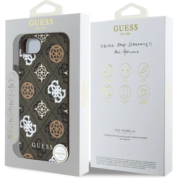 Guess PU 4G Peony MagSafe kryt iPhone 17e/16e hnědý - Pouzdra - Obrázek aa8acdba244345a0a1d83524d9e34be4