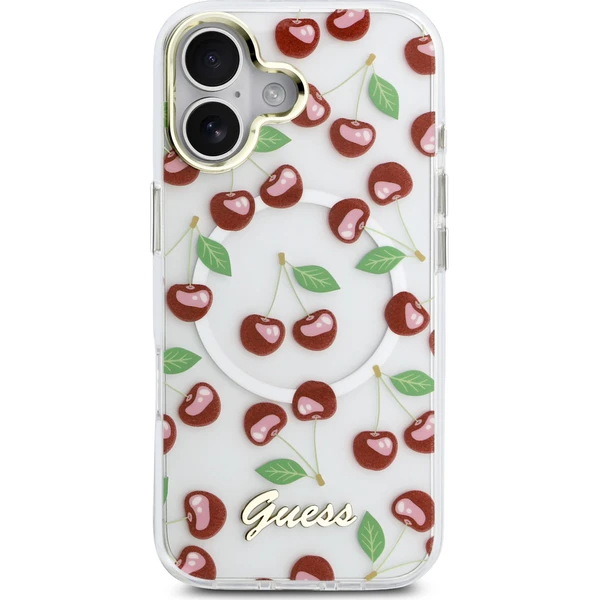 Guess IML Glitter Cherry MagSafe kryt iPhone 17 - Pouzdra - Obrázek aa9a9bd7d60240e9a0a2f30280a885df