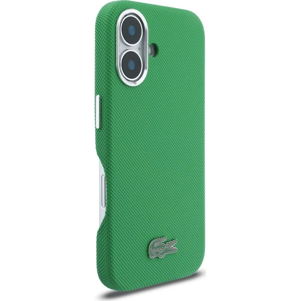 Lacoste PVC Iconic Petit Pique Metal Logo MagSafe kryt iPhone 16 zelený - Pouzdra - Obrázek aabbf3615c4b4841bbb195dc5afc0496