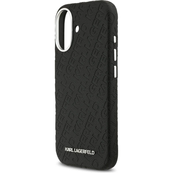 Karl Lagerfeld Grained PU Repeated Logo MagSafe kryt iPhone 17 černý - Pouzdra - Obrázek aafa8437a69041a4af41121d30c75b3e