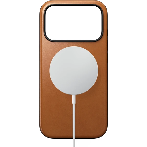 Nomad Modern Leather (Horween) MagSafe kožený kryt iPhone 18 Pro Saddle - Pouzdra - Obrázek ab1b10e13745427ca599aeb2d0a186ec