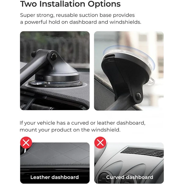 iOttie Velox MagSafe Qi2 Wireless Dash & Windshield Mount držák do auta černý - Držáky - Obrázek ab38dc7ffcf3460a93013cc499470edc
