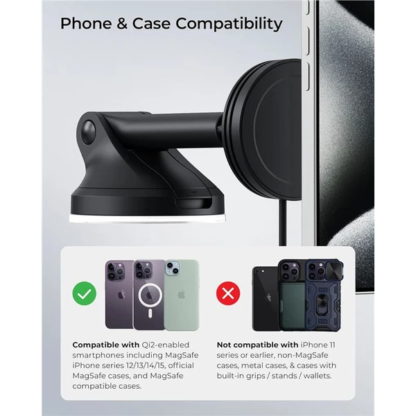 iOttie Velox MagSafe Qi2 Wireless Dash & Windshield Mount držák do auta černý - Držáky - Obrázek ab42a3a1eb624e65b0a01d33ea006509