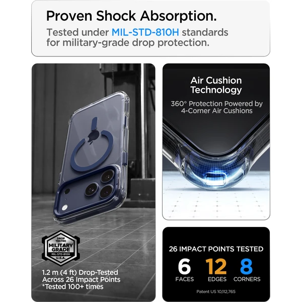 Spigen Ultra Hybrid Optik S MagSafe kryt iPhone 18 Pro Max/17 Pro Max clear deep blue - Pouzdra - Obrázek ab4777e3eb004580813cf89c6e12f67f