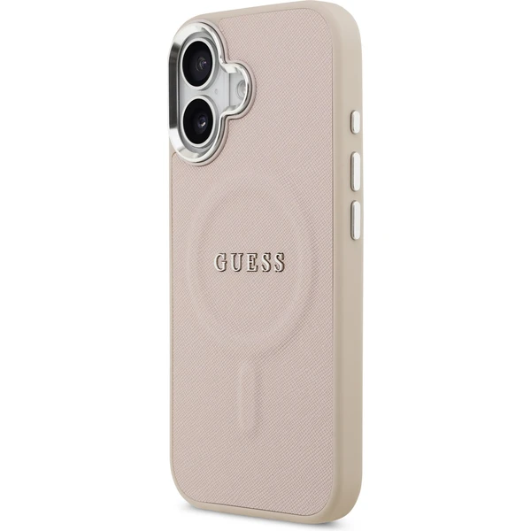 Guess PU Saffiano MagSafe kryt iPhone 17 růžový - Pouzdra - Obrázek ab69183230d649599f7eb74b535e0a31