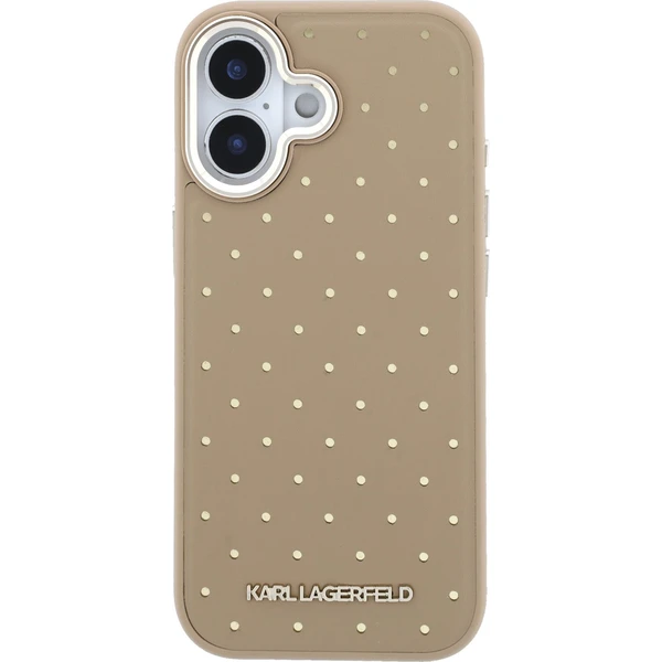 Karl Lagerfeld PU Perforated Gold Dots MagSafe kryt iPhone 17 béžový - Pouzdra - Obrázek ab8676bcd7d44918bb25a90456ee4025