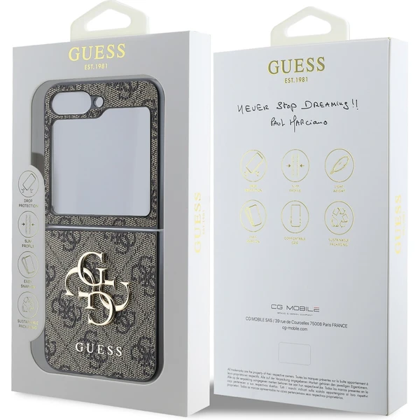 Guess PU 4G Metal Logo kryt Samsung Galaxy Z Flip 6 hnědý - Pouzdra - Obrázek ab90cde6dfb84adb967edb8ed8a4a0b6
