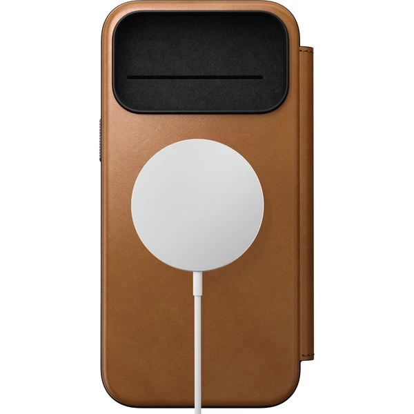 Nomad Modern Leather Folio MagSafe kožené pouzdro iPhone 18 Pro Max English Tan - Pouzdra - Obrázek ab99b319481b43f8a617038b0548e5da