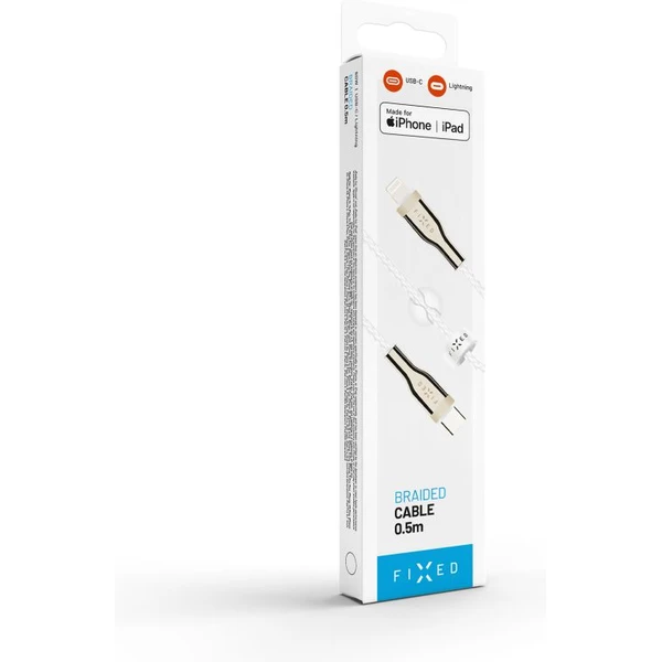 FIXED USB-C/Lightning napájecí kabel 60W 0,5m bílý - Kabely a redukce - Obrázek abb556efef0d44d885800d73858f5919