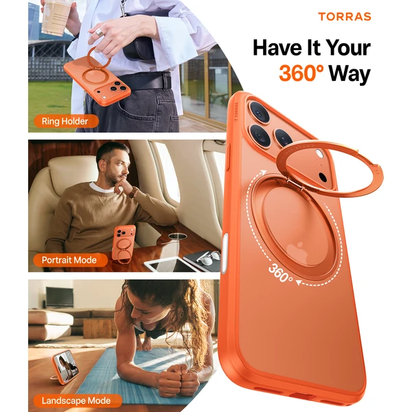 Torras Ostand Pro MagSafe kryt iPhone 17 Pro energy orange - Pouzdra - Obrázek abd8d2ff319840128204ced20ff406c8