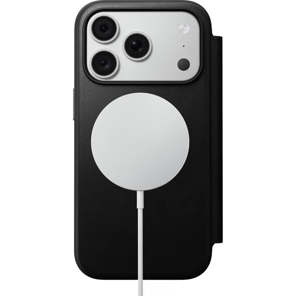 Nomad Modern Leather Folio MagSafe kožené pouzdro iPhone 17 Pro/18 Pro Black - Pouzdra - Obrázek ac06facc13604485bc607d512e194340