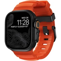 Nomad Rocky Point Band řemínek Apple Watch 49/45/44/42mm černý/oranžový - Řemínky